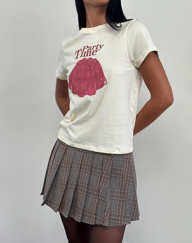Immagine di Saki Tee in latticello con stampa Party Time