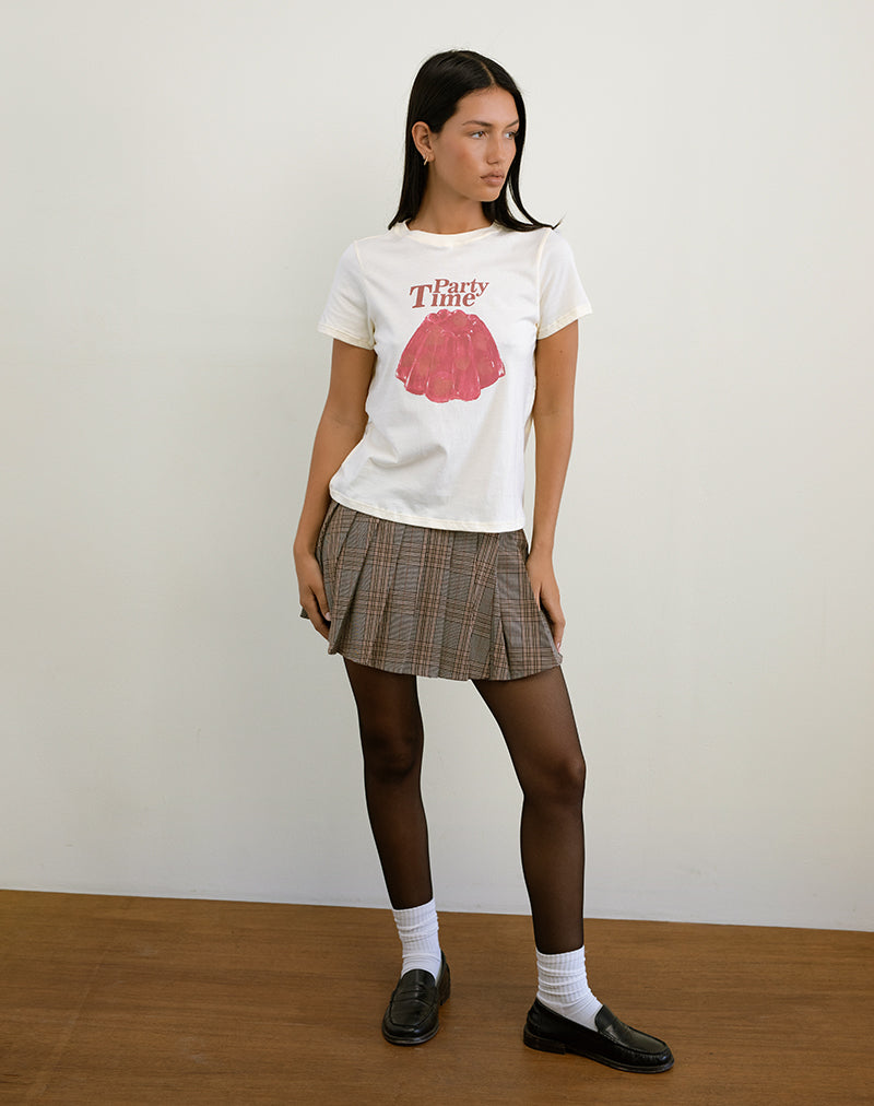 Immagine di Saki Tee in latticello con stampa Party Time