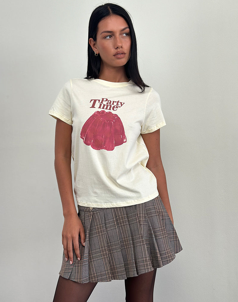 Immagine di Saki Tee in latticello con stampa Party Time