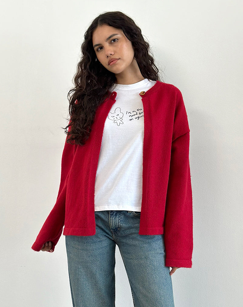 Saki Tee con stampa Argument Mood in bianco