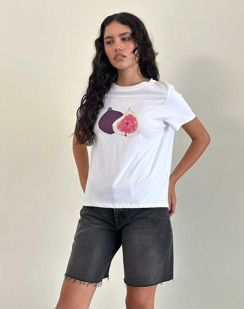 Maglietta Saki in fico bianco