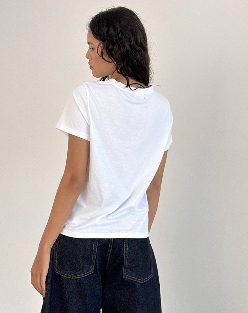 immagine di Saki Tee in bianco e rosso reale Euro Summer