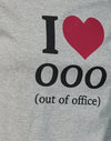 Marna grigia con grafica I Love OOO