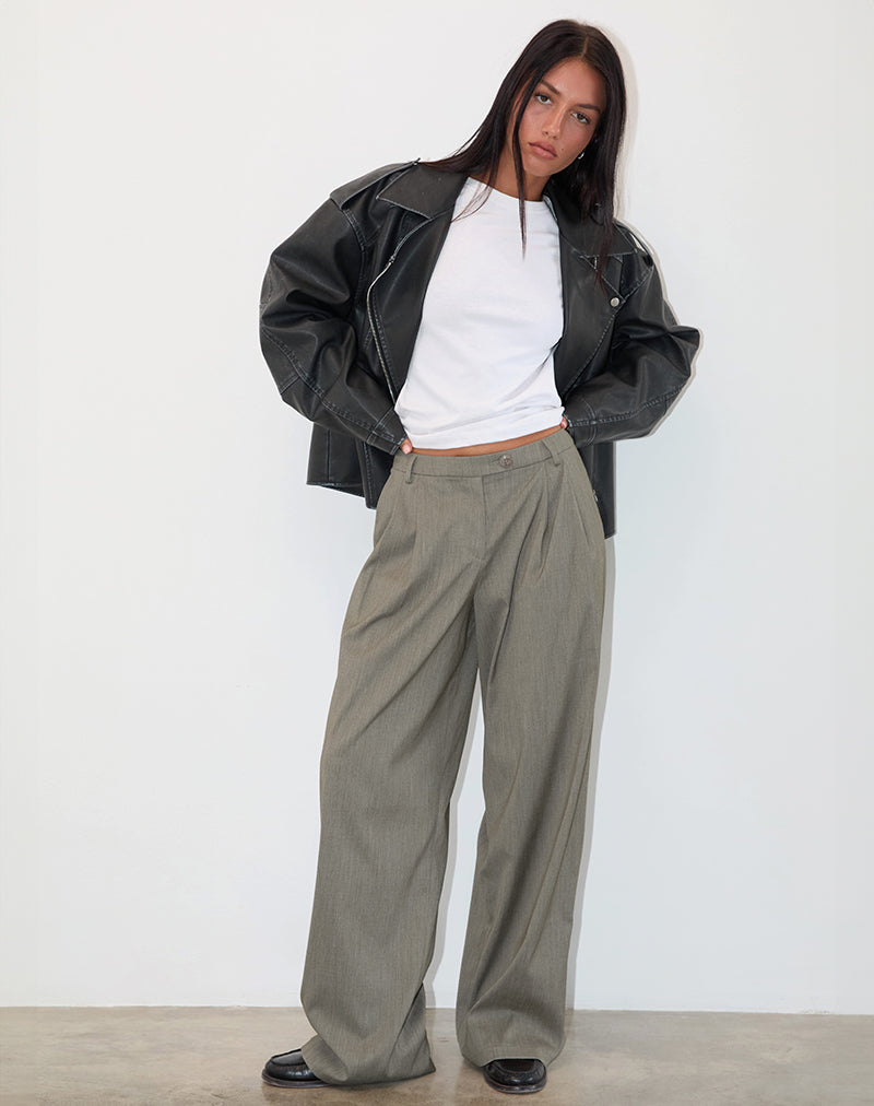 Sakira - Pantaloni sartoriali in grigio cachi