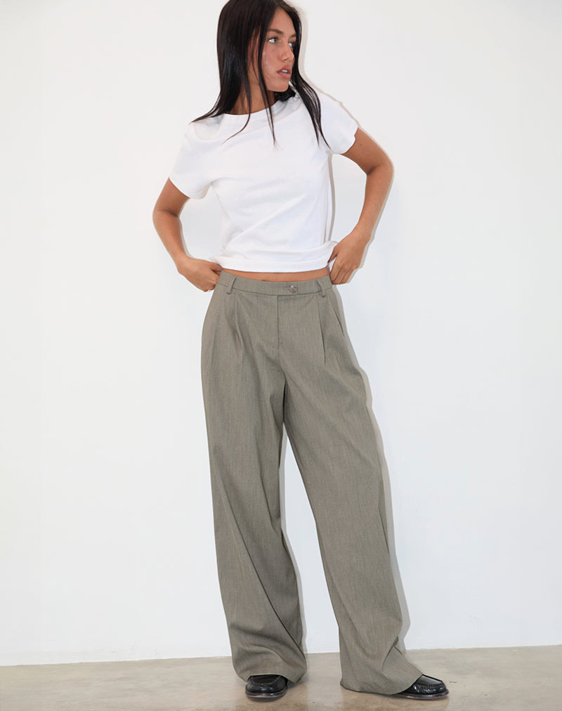Immagine di Sakira: pantaloni sartoriali in grigio kaki