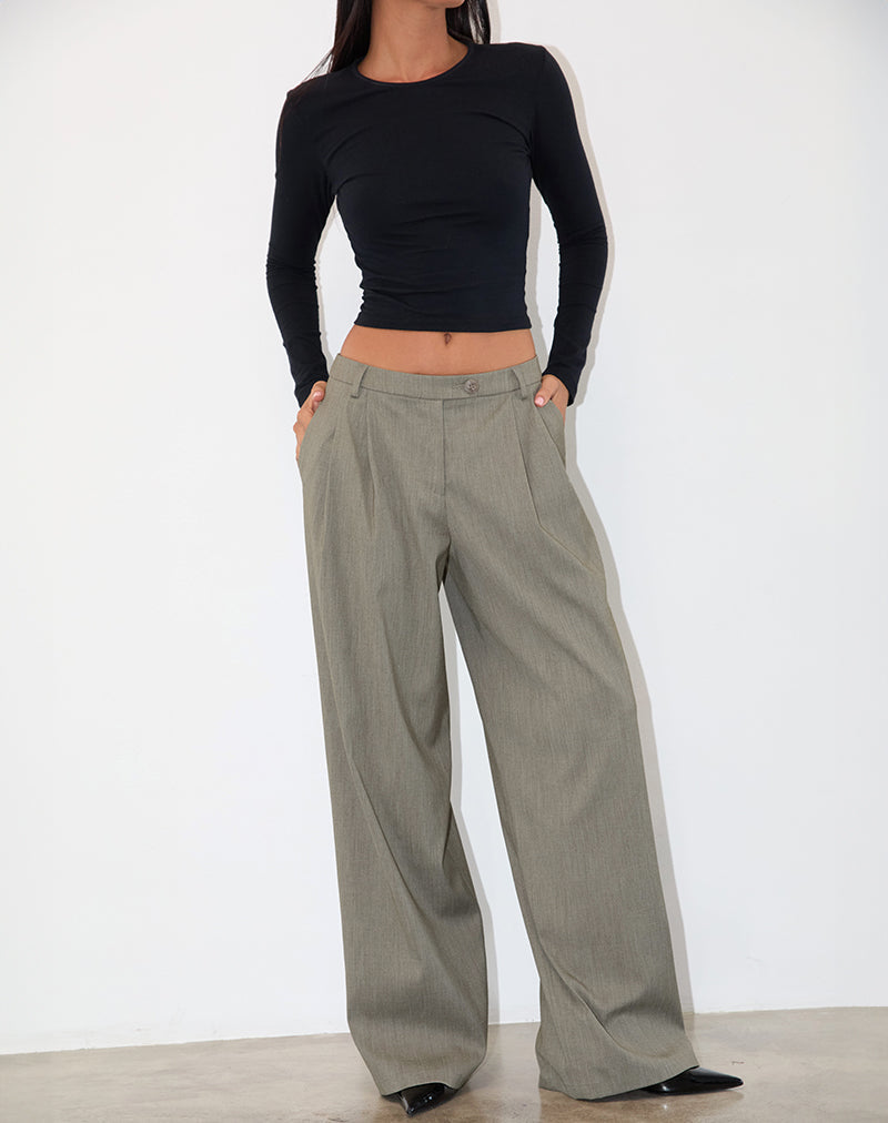 Immagine di Sakira: pantaloni sartoriali in grigio kaki