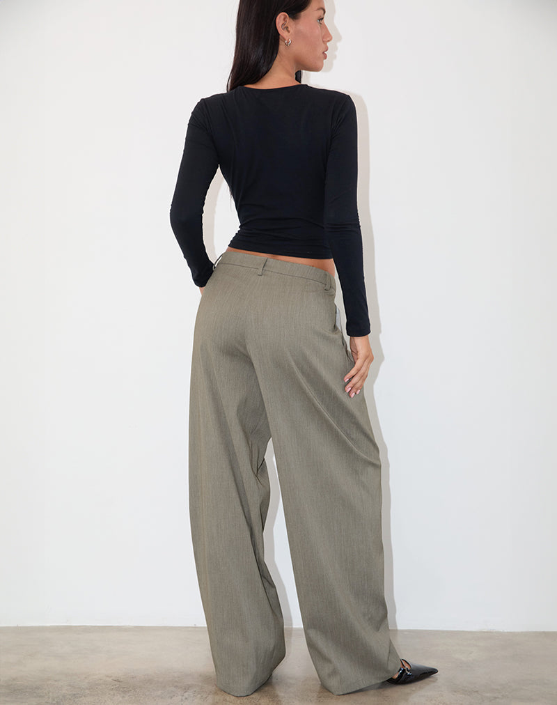 Immagine di Sakira: pantaloni sartoriali in grigio kaki