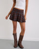 Immagine di Sakta Gonna Peplum in borgogna e blu Check