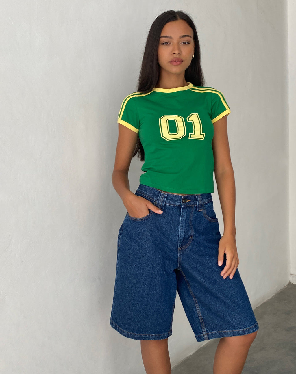 Salda t-shirt sportiva aderente verde