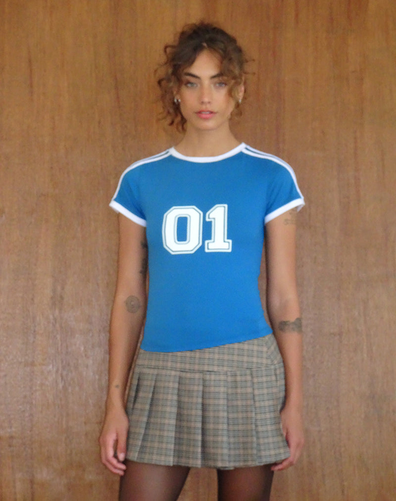 Immagine di Salda Sporty Fitted Tee in blu mediterraneo
