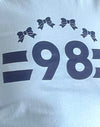 Blu Nantucket con bordatura blu navy e logo '98'.