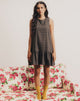 Immagine di Samana Babydoll Mini Dress in Check Dark Brown