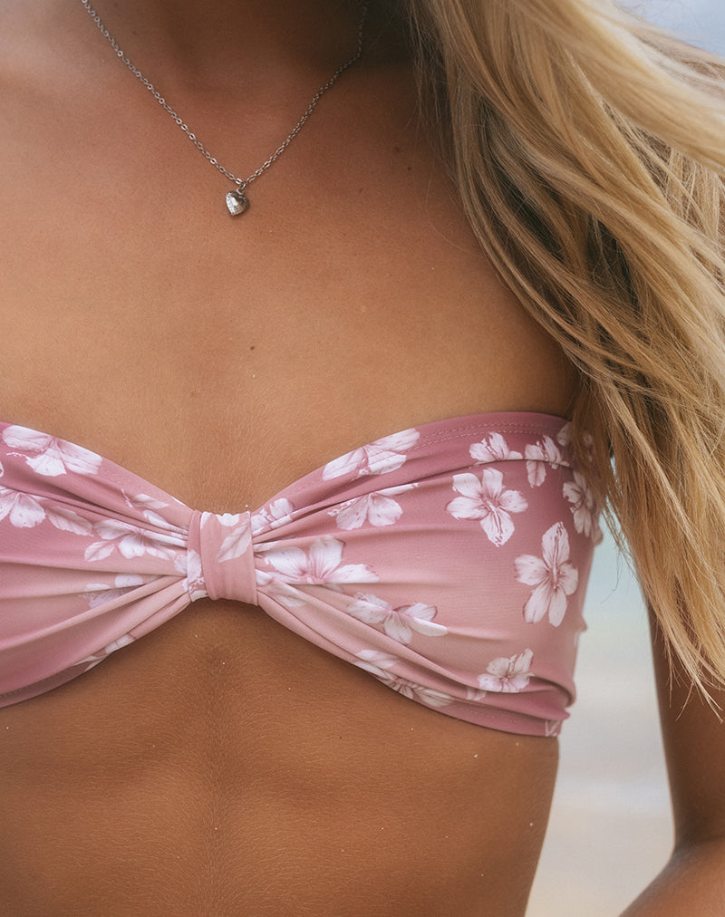 Top bikini Samara in ibisco floreale