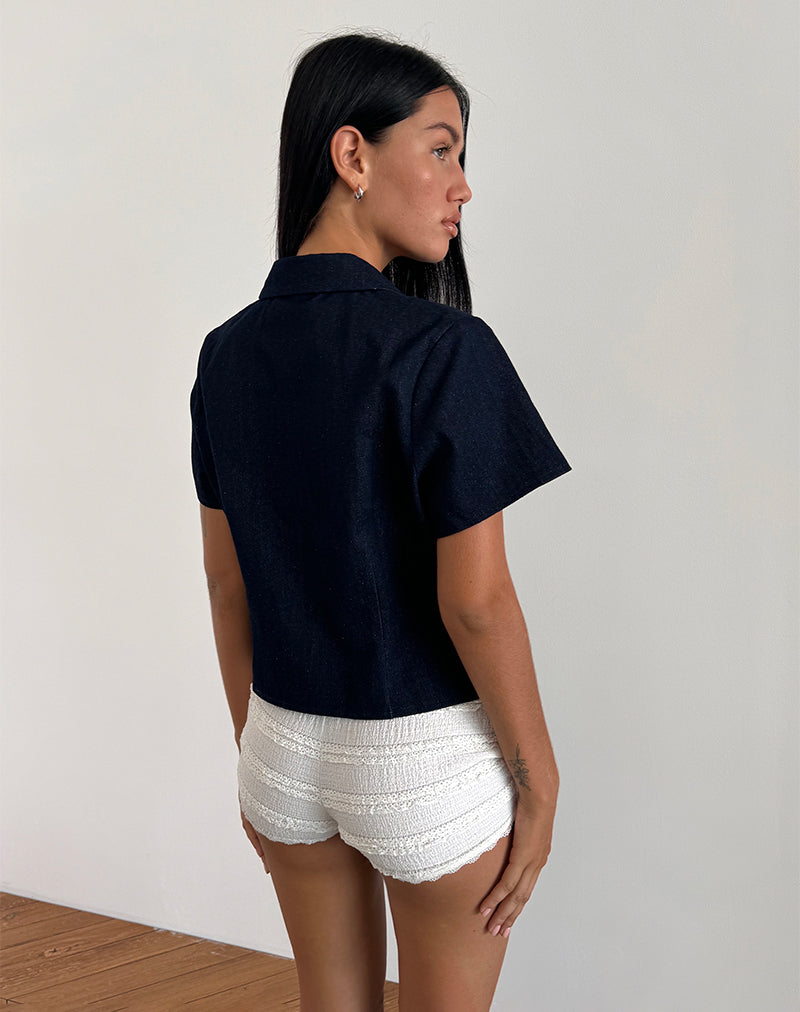 Immagine della camicia Samas in indaco scuro