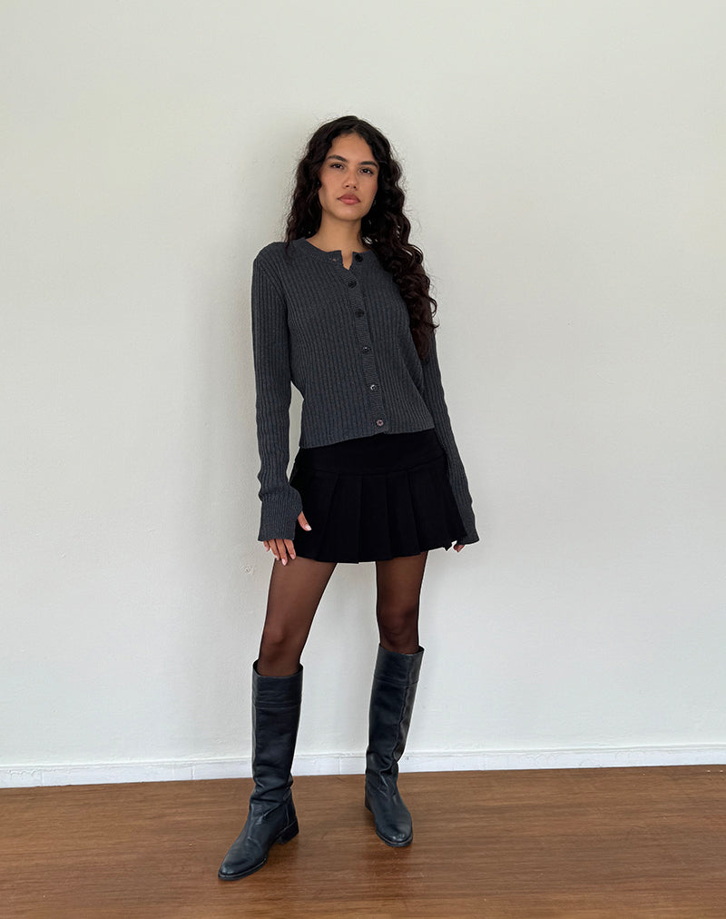 Immagine di Samaya Knit Cardigan in Dark Charcoal