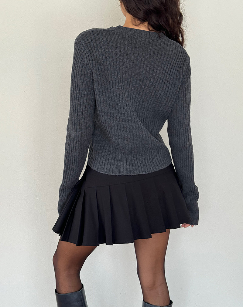 Immagine di Samaya Knit Cardigan in Dark Charcoal