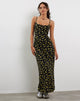 Immagine di Kafka Maxi Dress in Buttercup Nero e Giallo