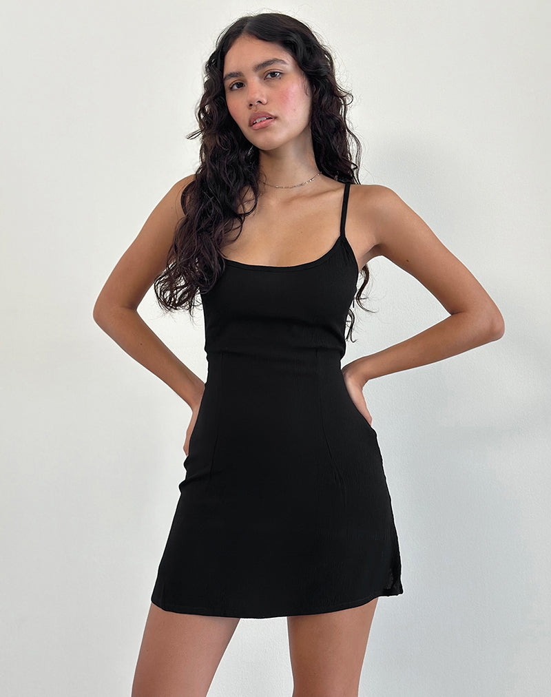 Immagine di Samiya Mini Dress in Crinkle Black