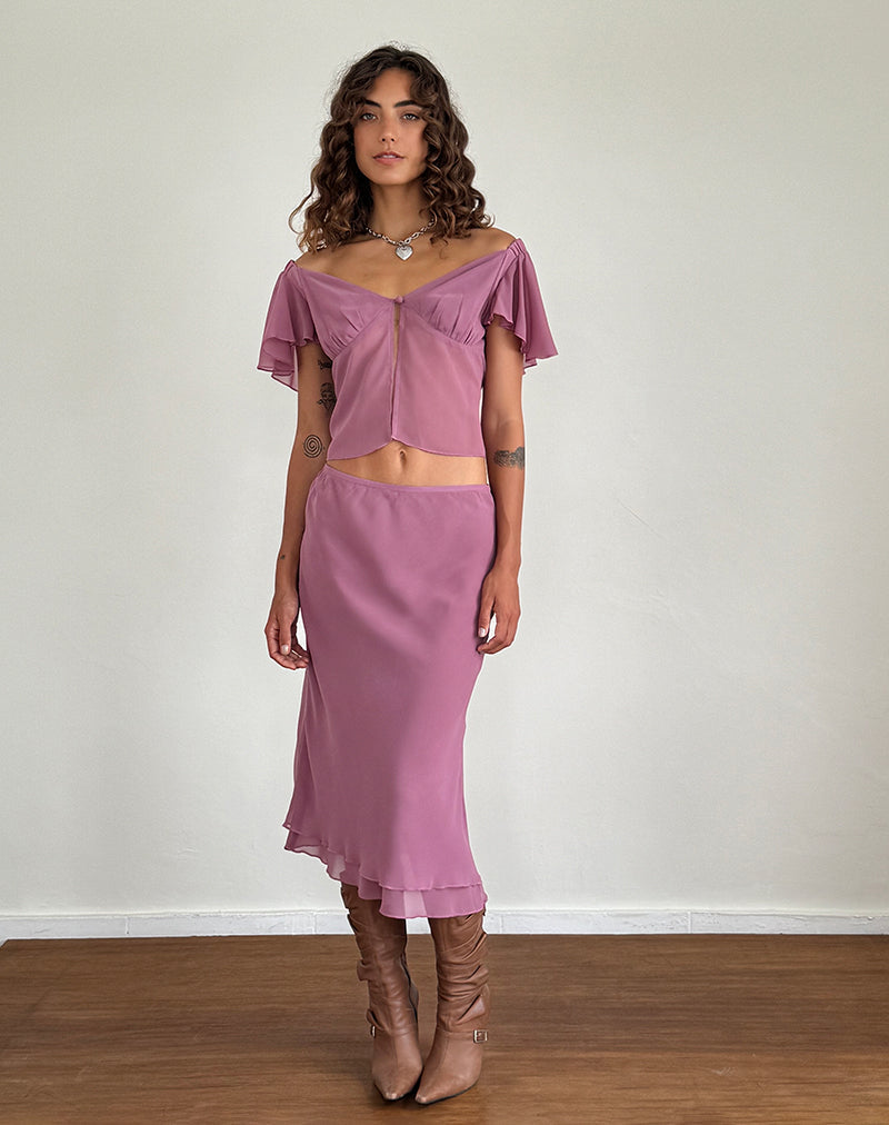 Immagine di Samsiar Top in chiffon color malva