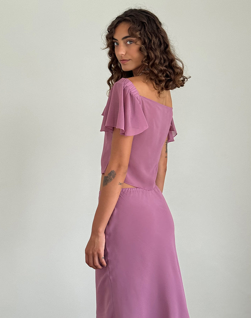 Top Samsiar in chiffon color malva