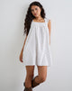 Immagine di Sanaly Mini Abito in bianco con micro polka nero