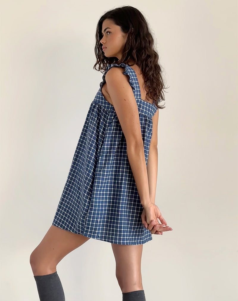 Immagine di Sanaly Mini Dress in Tartan Navy Rami