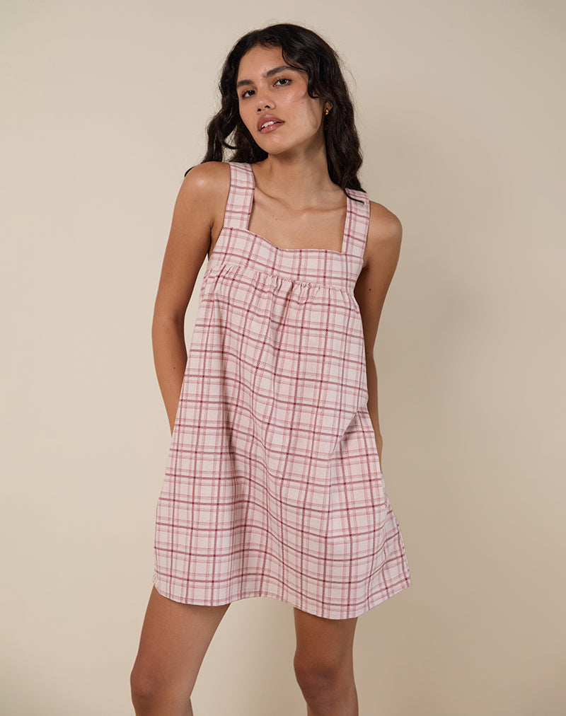 Immagine di Sanlia Mini Dress in Basic Tartan Pink
