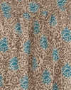  Batik floreale boemo blu e marrone