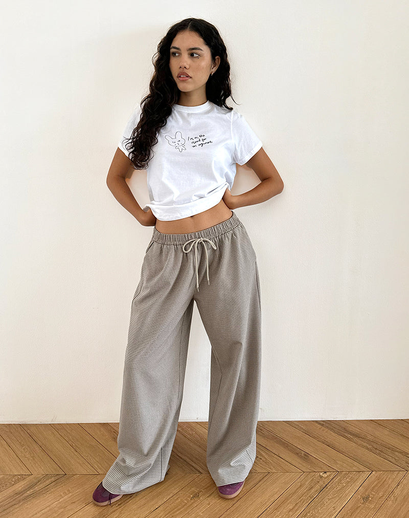 Pantaloni oversize Sasari in grigio check