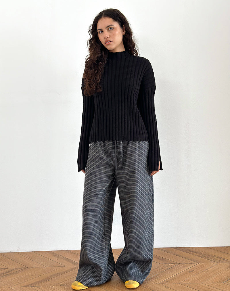 Immagine di Sasari Pantalone oversize a quadri Navy