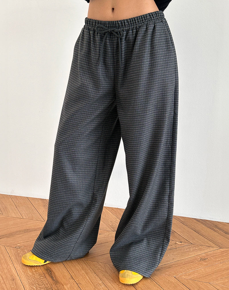 Immagine di Sasari Pantalone oversize a quadri Navy