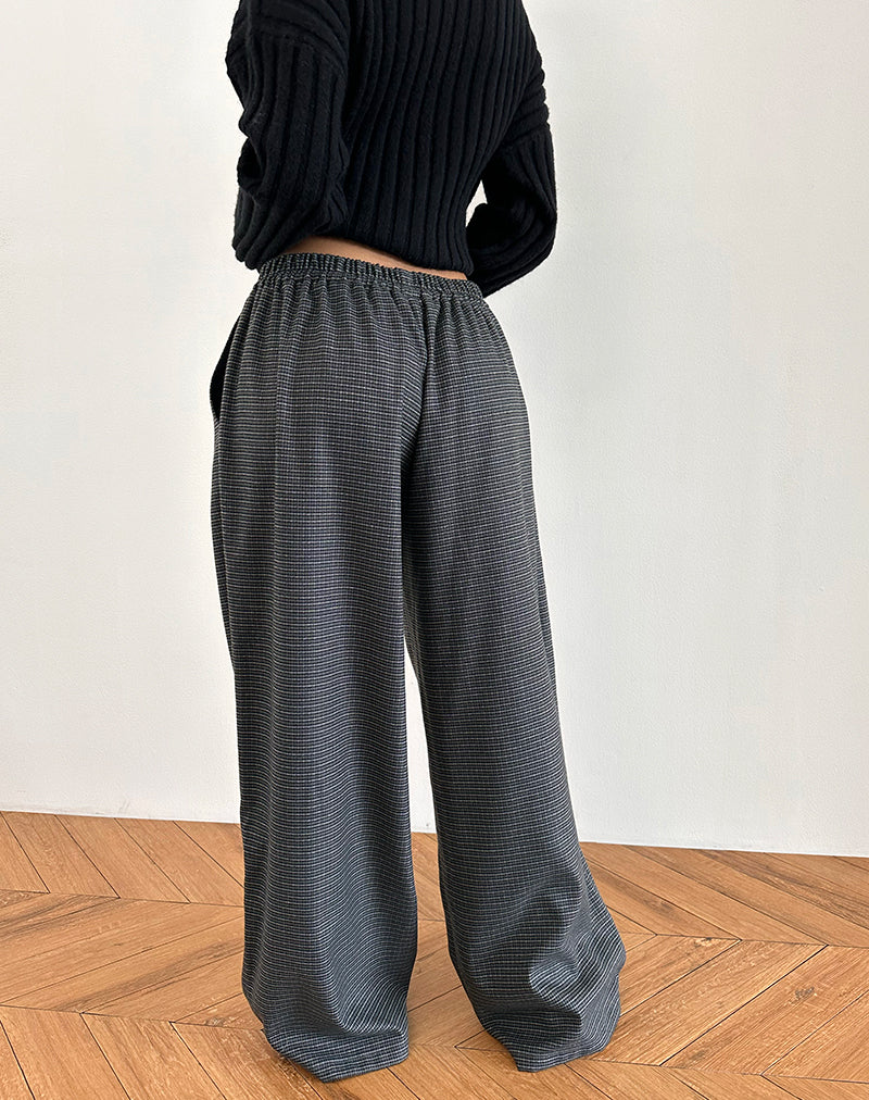 Immagine di Sasari Pantalone oversize a quadri Navy