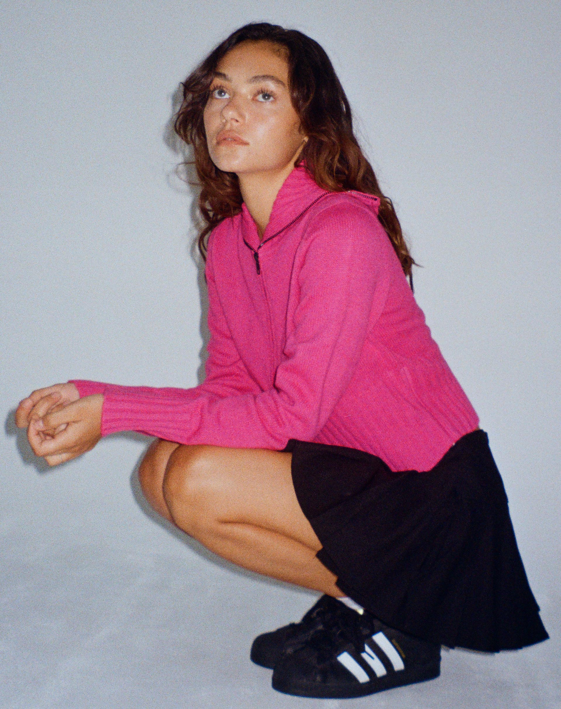 immagine di Sasiku Zip Up Cardi in rosa