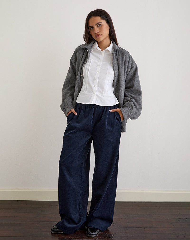 Immagine di Sasiya - Pantaloni con cintura in vita in cordoncino - Navy