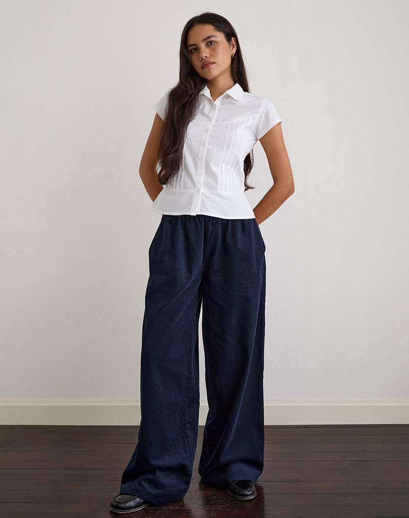 Immagine di Sasiya - Pantaloni con cintura in vita in cordoncino - Navy