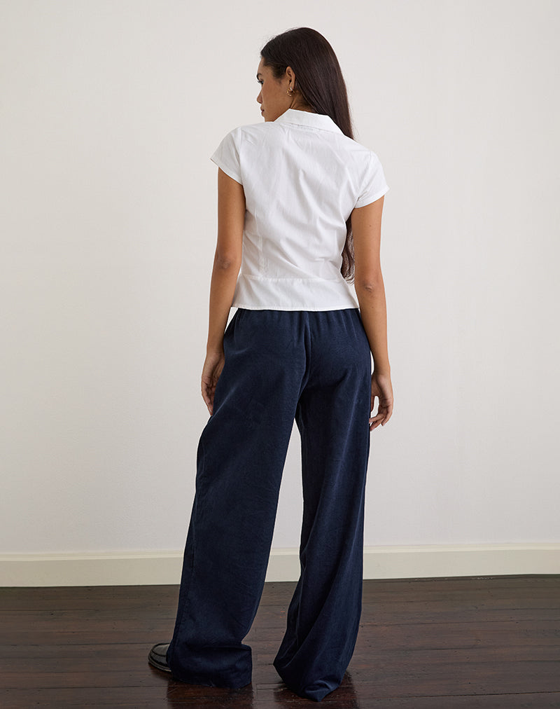Immagine di Sasiya - Pantaloni con cintura in vita in cordoncino - Navy