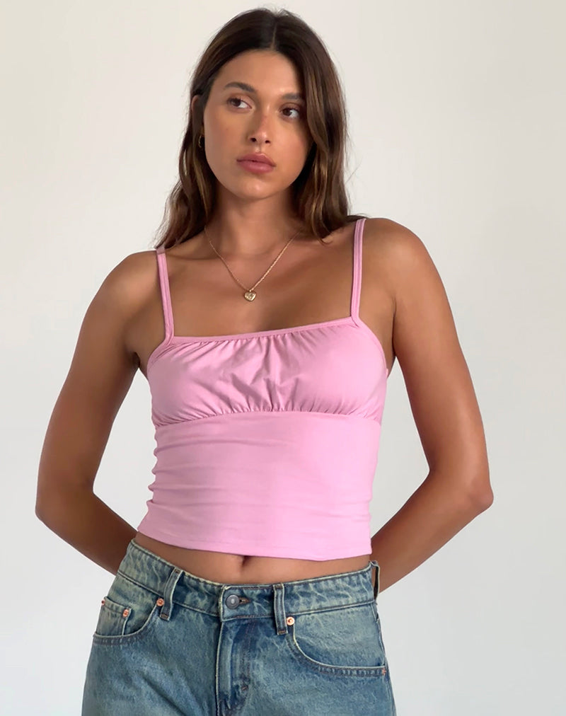 Top Sasya Cami in rosa fenicottero