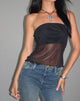 Immagine di Saturi Mesh Longline Bandeau Top in nero