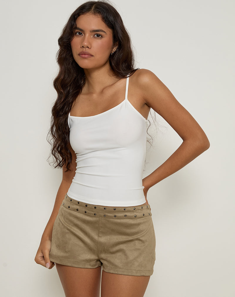 Immagine di Saumya Hot Pant in finto camoscio grigio fungo