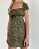 Immagine di Savio Mini Dress in Grunge Floral Khaki