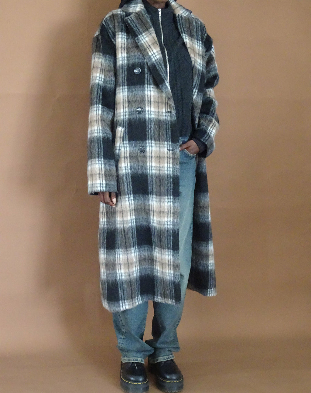 Cappotto Sawai in nero e marrone