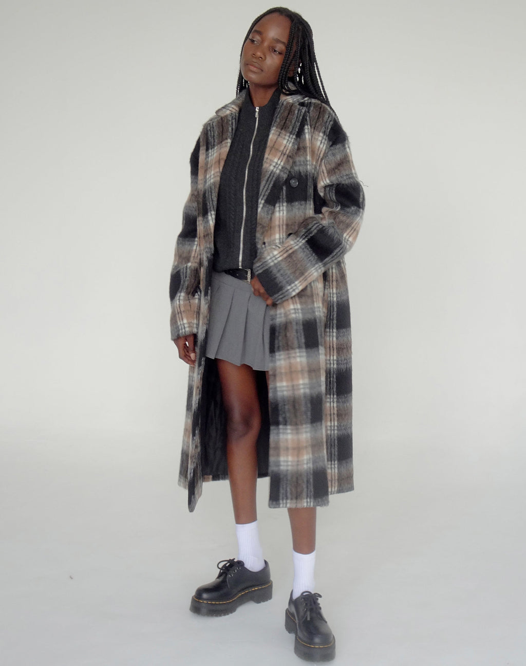 Cappotto Sawai in nero e marrone