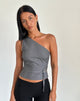 Immagine di Sayaka One Shoulder Top in Charcoal sartoriale