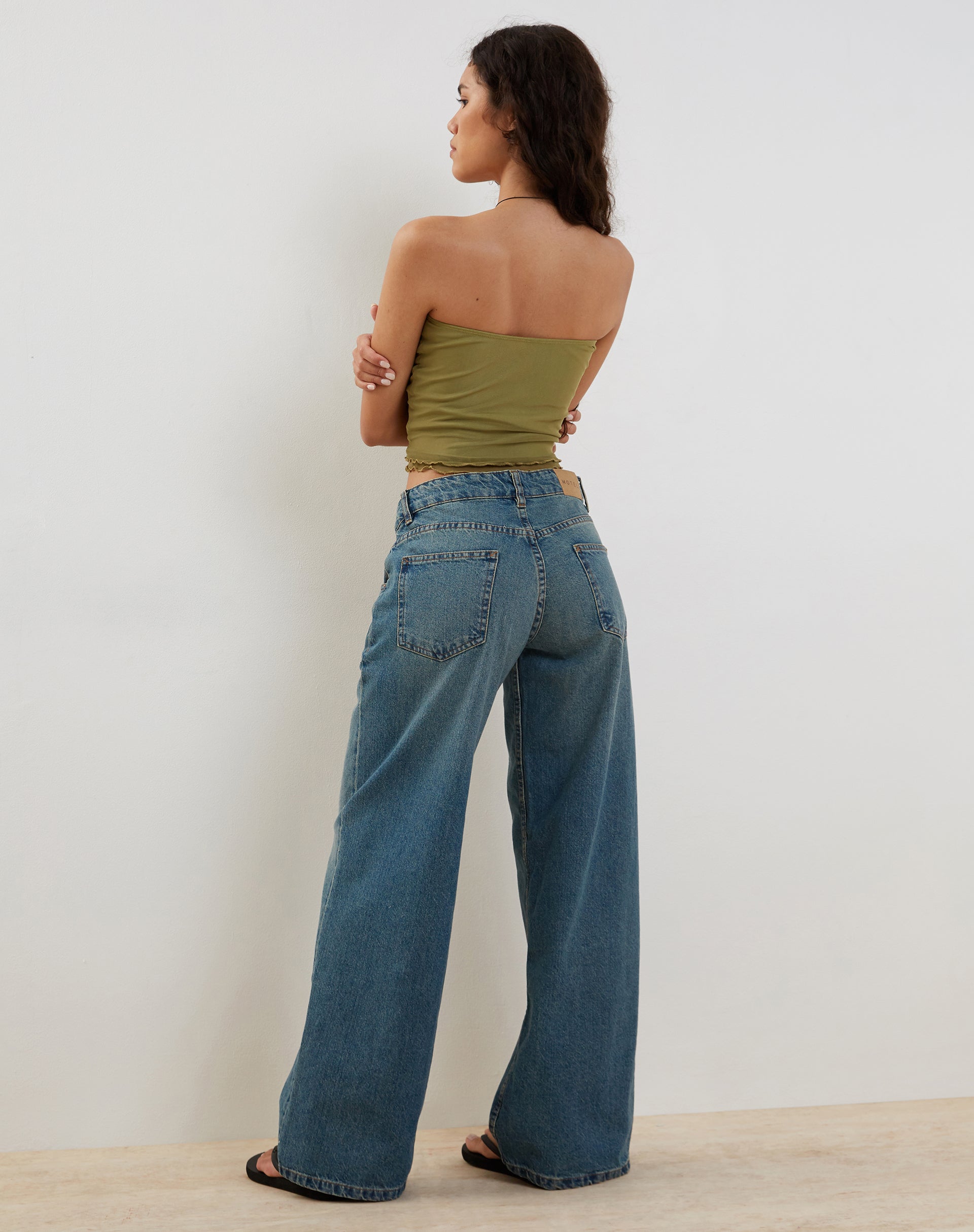 immagine di Seka Mesh Bandeau Top in verde