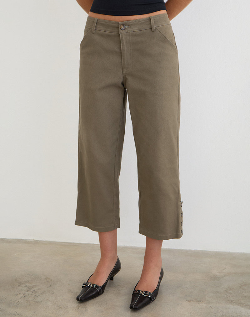 Immagine dei pantaloni capri Selesa in twill kaki