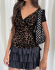 Immagine di Selina Top in floccato Rar Leopard