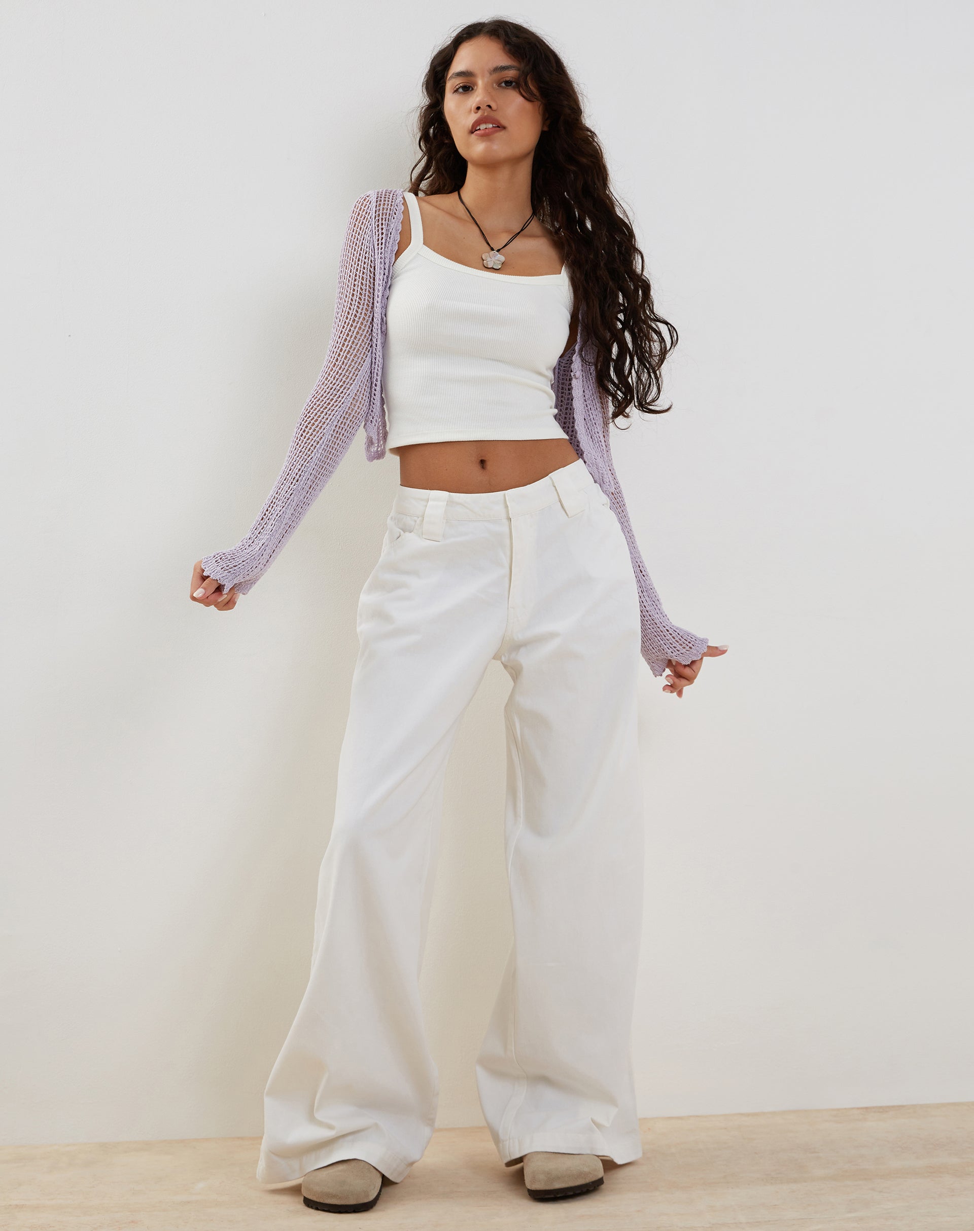 Immagine di Septa Cropped Knit Cardigan in Lilla