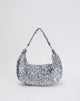 Immagine della borsa Hobo in argento con lustrini