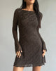 Immagine di Sevila Dress in maglia jacquard marrone scuro