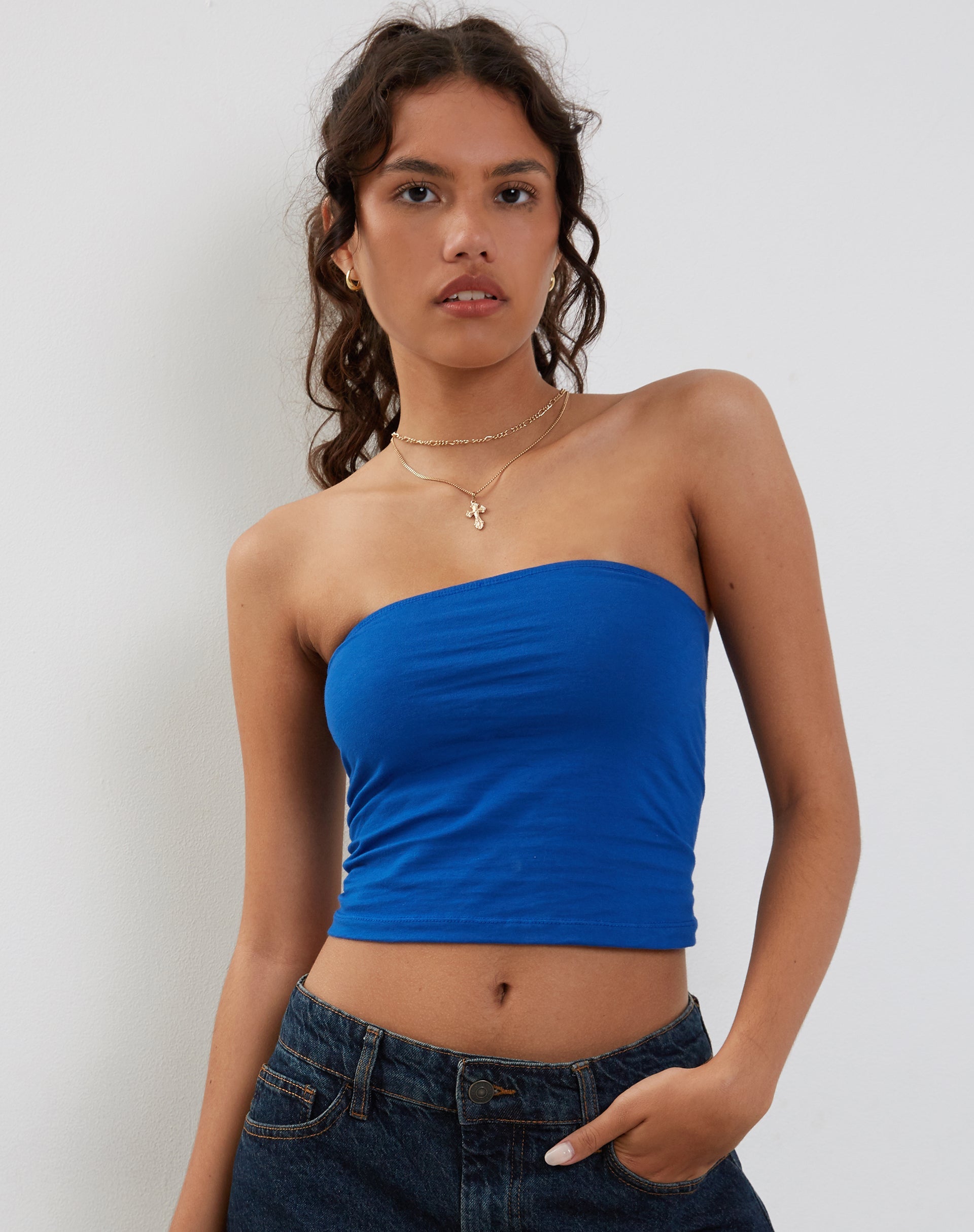 immagine di Shae Bandeau Top in Cobalto